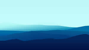 A Blue And White Mountain Landscape With A Blue Sky Wallpaper