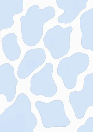 A Blue And White Pattern With A Cow Print Wallpaper