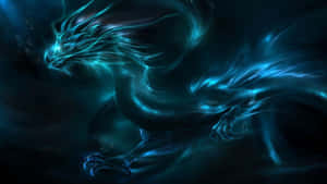 A Blue Dragon In The Dark Wallpaper