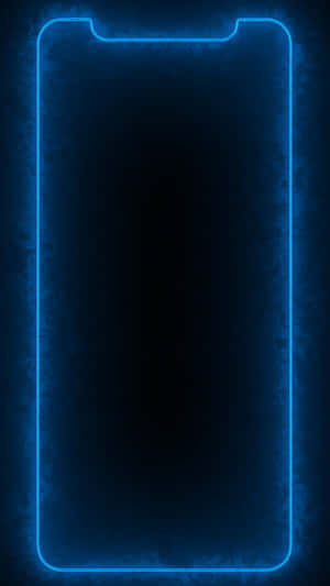 A Blue Glowing Phone Screen On A Dark Background Wallpaper