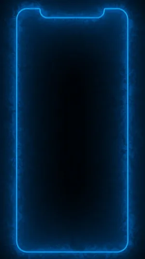A Blue Glowing Phone Screen On A Dark Background Wallpaper