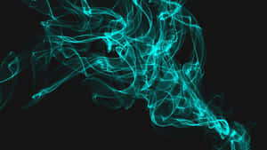 A Blue Smoke On A Black Background Wallpaper