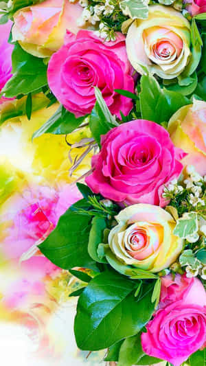 A Bouquet Of Radiant Red Roses Wallpaper