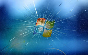 A Broken Monitor Cracked, Unable To Keep Up With The Demands Of Modern Technology. Wallpaper