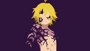 A Broken Stained-glass Window Showcases The Seven Deadly Sins Wallpaper