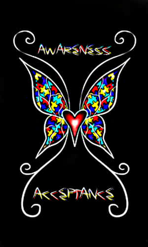 A Butterfly With The Word Awareness On It Wallpaper