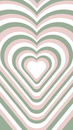 A Calming And Tranquil Aesthetic Featuring Shades Of Pink And Green Wallpaper