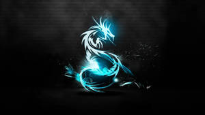 A Captivating Light Dragon Symbol Enshrouded In Blackness Wallpaper