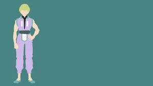 A Cartoon Character In Purple And Blue Wallpaper