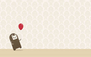 A Cartoon Character Is Holding A Red Balloon Wallpaper