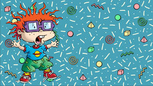 A Cartoon Character With Red Hair And Glasses Wallpaper