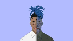 A Cartoon Of A Man With Dreadlocks Wallpaper