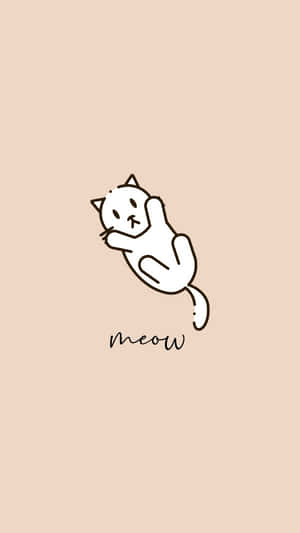 A Cat Logo With The Word Mow Wallpaper