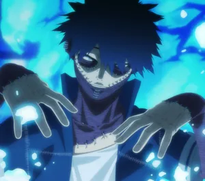 A Character With Blue Hair And Blue Eyes Wallpaper