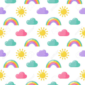 A Charming Rainbow In Soft Pastel Colors Wallpaper