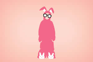 A Christmas Story Pink Bunny Vector Art Wallpaper
