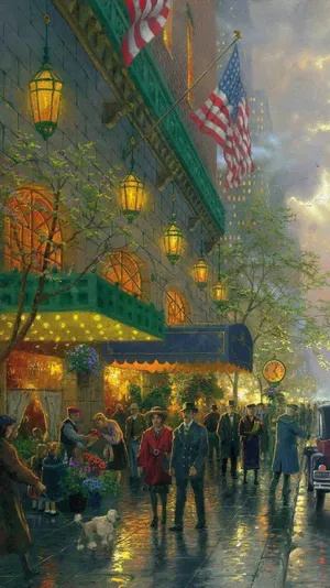 A Close Glimpse Of A Handcrafted Oil Painting Wallpaper