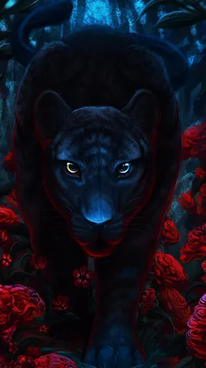 A Close Look At A Cool Black Panther Wallpaper
