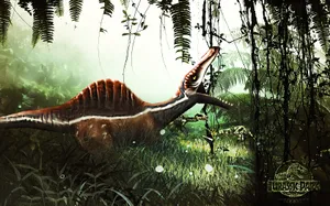 A Closeup Of A Spinosaurus, A Dinosaur From The Cretaceous Period Wallpaper