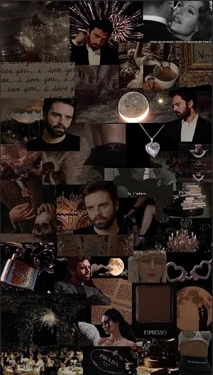 A Collage Of Images Of A Man And Woman Wallpaper