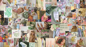 A Collage Of Pictures Of People And Flowers Wallpaper