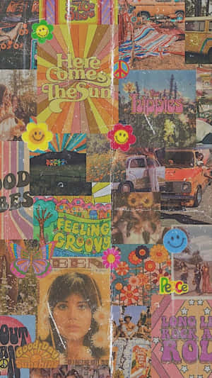 A Collage Of Various Pictures Of People And Cars Wallpaper