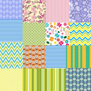 A Collection Of Different Patterns And Colors Wallpaper