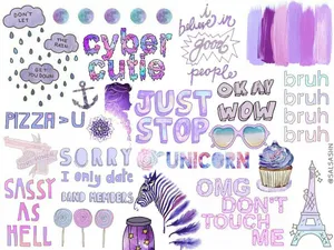 A Collection Of Stickers With Different Words And Phrases Wallpaper