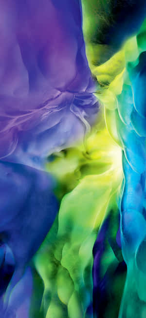 A Colorful Abstract Painting Of A Cave Wallpaper