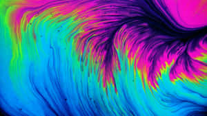 A Colorful Abstract Painting With A Rainbow Swirl Wallpaper