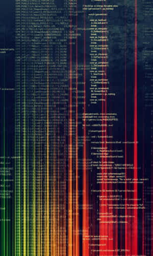 A Colorful Background With A Computer Code Wallpaper