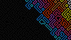 A Colorful Background With Geometric Shapes Wallpaper