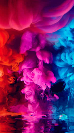 A Colorful Background With Ink In It Wallpaper