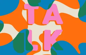 A Colorful Background With The Word Talk Wallpaper