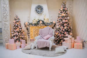 A Colorful Christmas Tree Celebrating The Joy Of The Season. Wallpaper