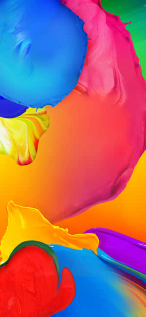 A Colorful Painting With A Rainbow Of Colors Wallpaper