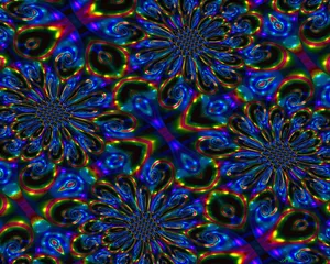 A Colorful Psychedelic Flower Pattern Wallpaper