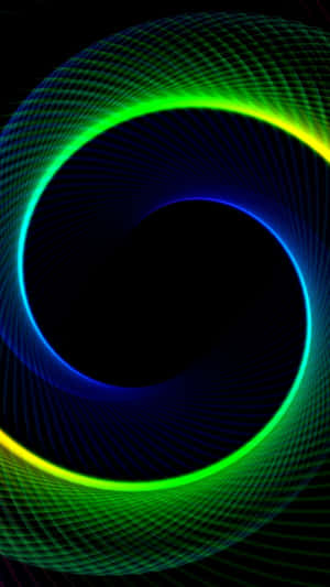A Colorful Spiral With A Black Background Wallpaper
