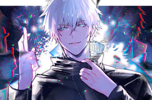 A Colorful Take On Anime Fanart Showcasing An Expressive And Curious Character Wallpaper