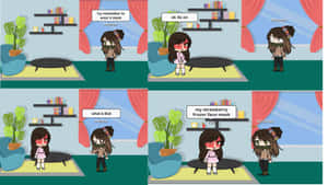 A Comic Strip Showing Different Stages Of A Girl's Life Wallpaper