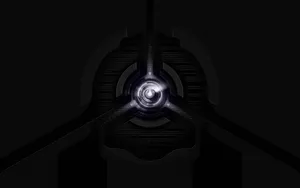 A Computer Desktop With Futuristic Technology Wallpaper