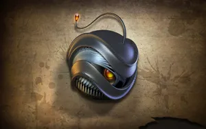 A Computer Mouse With A Red Light On It Wallpaper