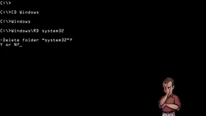 A Computer Screen Showing A Man With A Computer Wallpaper