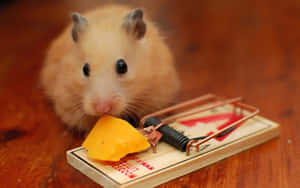 A Contented Hamster Enjoying A Snack Wallpaper