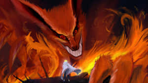 A Cool And Mysterious Anime Fox Overlooking The Valley Wallpaper
