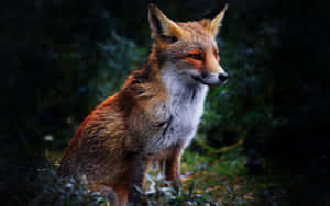 A Cool Anime Fox Ready To Pounce! Wallpaper