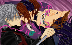 A Couple Of Anime Characters Kissing Wallpaper