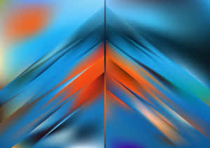 A Creative Composition Of Orange And Blue Wallpaper