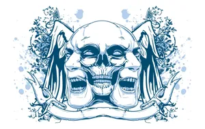 A Creepy Yet Whimsical Trippy Face. Wallpaper