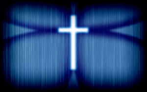 A Cross With A Blue Background Wallpaper